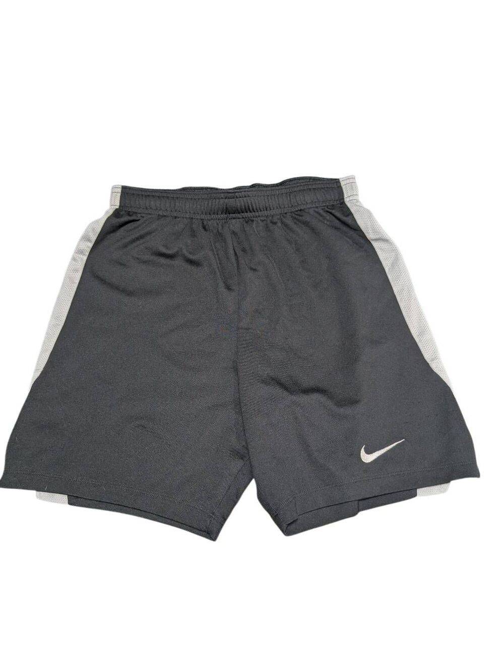 Nike Dri-FIT Black athletic shorts gray side panels Boy S